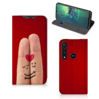 Motorola G8 Plus Hippe Standcase Liefde - Origineel Romantisch Cadeau - thumbnail