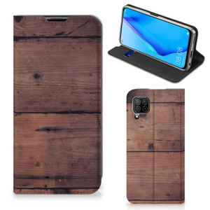 Huawei P40 Lite Book Wallet Case Old Wood