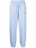 Helmut Lang pantalon de jogging à logo brodé - Bleu