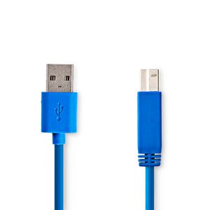 Nedis USB-Kabel | USB-A Male | USB-B Male | 5 Gbps | 3 m | 1 stuks - CCGP61100BU30 CCGP61100BU30