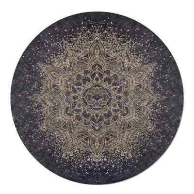 Muurcirkel Sparkling Mandala Pattern Gold Navy Aluminium 120