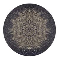 Muurcirkel Sparkling Mandala Pattern Gold Navy Aluminium 120
