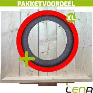 Lena Dartbordverlichting Basic XL Rood + Lena Wooden Wall Protector