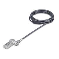 StarTech.com 2m Universeel Laptop Kabelslot, Security Kabel met Vooraf Ingesteld Cijferslot, Noble Wedge/Nano/K-Slot