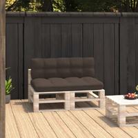 vidaXL Bankkussens pallet 2 st taupe
