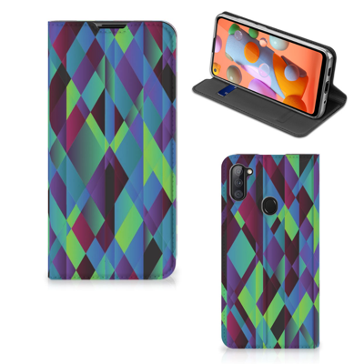 Samsung Galaxy M11 | A11 Stand Case Abstract Green Blue