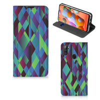 Samsung Galaxy M11 | A11 Stand Case Abstract Green Blue