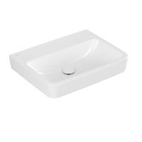 Villeroy & Boch O.novo wastafel zonder kraangat 60x46cm zonder overloop ceramic+ wit 4A4163R1 - thumbnail