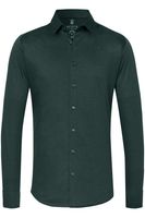 Desoto Slim Fit Jersey shirt donkergroen, Effen