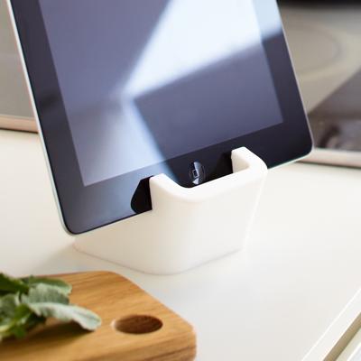 Square Siliconen Tablethouder - Wit Square Siliconen Tablethouder - Wit