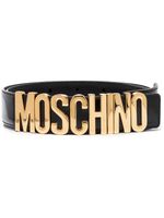 Moschino ceinture à plaque logo - Noir