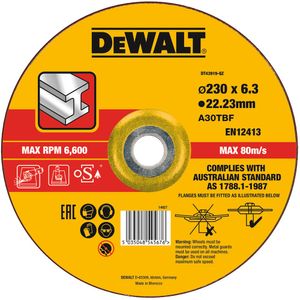 DeWalt Accessoires Extreme 2X Afbraamschijf METAAL 230 x 6.0 x 22,2mm - DT43919-QZ