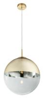 OP = OP Retourtje Hanglamp glas 'Varus' metaal goud transparant glas e27 330mm