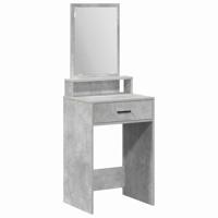vidaXL Moderne Grijze Kaptafel Met Spiegel Ruime Opslag MDF Sieraden Multifunctioneel Ontwerp Perfect Voor Slaapkamer Make-up Bureau Meubels Organiser Console