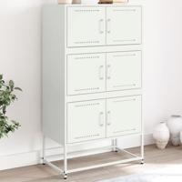 Dressoir 68,5x38,5x123,5 cm staal wit - thumbnail