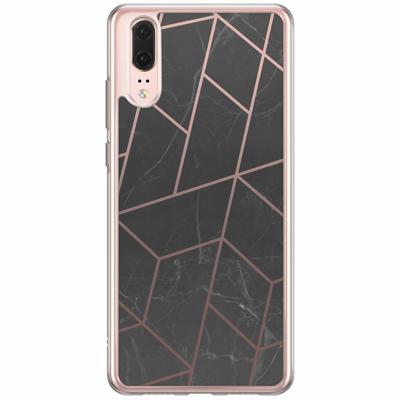 Huawei P20 siliconen hoesje - Marble grid Huawei P20 siliconen hoesje - Marble grid