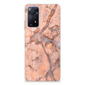 Xiaomi Redmi Note 11 Pro 5G TPU Siliconen Hoesje Marmer Oranje