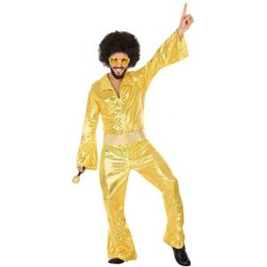 Gouden disco verkleed pak/kostuum voor heren - Seventies verkleedkleding pak - jumpsuit