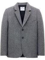 Courrèges blazer Caviar à simple boutonnage - Gris