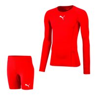 PUMA teamLIGA Baselayer Trainingsset Kids Rood Rood - thumbnail