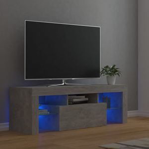 Tv-meubel met LED-verlichting 120x35x40 cm betongrijs