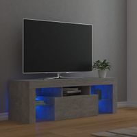 Tv-meubel met LED-verlichting 120x35x40 cm betongrijs - thumbnail