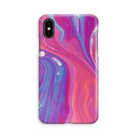 Paarse stroom: iPhone X Volledig Geprint Hoesje - thumbnail