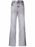 Philipp Plein jean ample à ornements en cristal - Gris