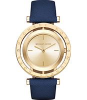 Horlogeband Michael Kors MK2526 Leder Blauw 16mm - thumbnail