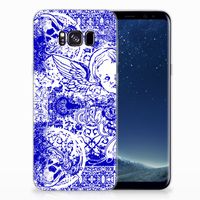 Silicone Back Case Samsung Galaxy S8 Plus Angel Skull Blauw