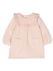 Chloé Kids robe à logo brodé - Rose