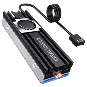 GRAUGEAR G-M2HS08-F koelsysteem voor computers M.2 NVMe SSD Luchtkoeler 2 cm Zwart