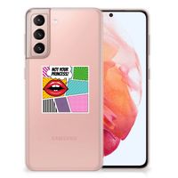 Samsung Galaxy S21 Silicone Back Cover Popart Princess - thumbnail