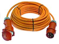 as - Schwabe CEE-Verlängerung 10 m mit Phasenwendestecker, H07BQ-F 5G6, 1 Stück, orange, 59649