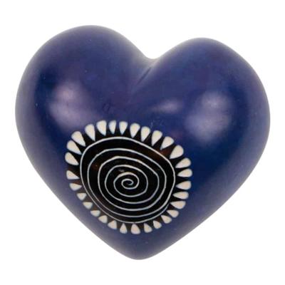Gelukssteen van Zeepsteen Hart (Blauw) Gelukssteen van Zeepsteen Hart (Blauw)