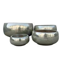 PTMD Nayaa Pearl ceramic pot round low SV4 - thumbnail