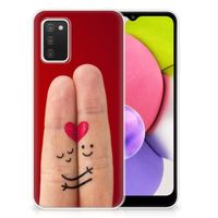 Samsung Galaxy A03S Silicone Back Cover Liefde - Origineel Romantisch Cadeau