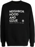 izzue x Neighborhood sweat à logo imprimé - Noir - thumbnail