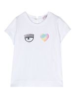 Chiara Ferragni Kids t-shirt en coton à imprimé graphique - Blanc