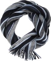 Casa Moda Sjaal Navy Grijs Gestreept Acryl