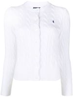 Polo Ralph Lauren cardigan en maille torsadée - Blanc