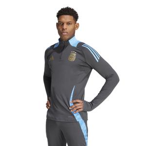 adidas Argentinië Trainingstrui 1/4-Zip 2024-2026 Donkergrijs Lichtblauw Goud