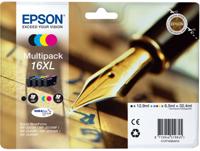 Epson T1636 Multipack Inktcartridge XL - WorkForce 2500, 2600 Series - Zwart / Cyaan / Geel / Magenta