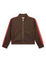 Michael Kors Kids sweat zippé à motif monogrammé - Marron