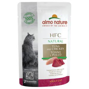 Almo Nature HFC Natural tonijn en kip natvoer kat (55 g) 6 x 55 g