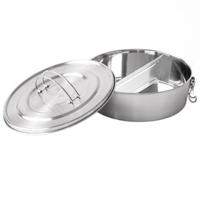 RVS Lunchbox Rond met Uitneembare Verdeler 17 cm - thumbnail