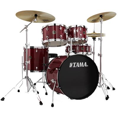 Tama RM50YH6-RDS Rhythm Mate Red Stream 5d. drumstel incl. Meinl bekkenset