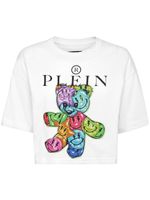 Philipp Plein t-shirt crop à imprimé graphique - Blanc