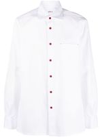 Kiton chemise en coton à col pointu - Blanc