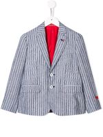 Isaia Kids blazer à rayures - Bleu